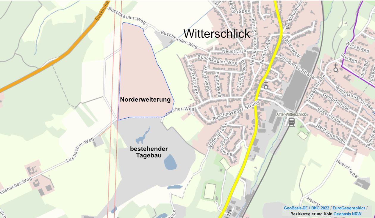Norderweiterung des Tontagebaus „Schenkenbusch“ in Alfter-Witterschlick